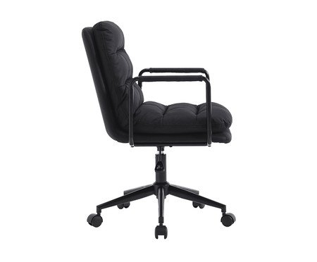 Cadeira Office Arizona Aveludado Preto | Westwing