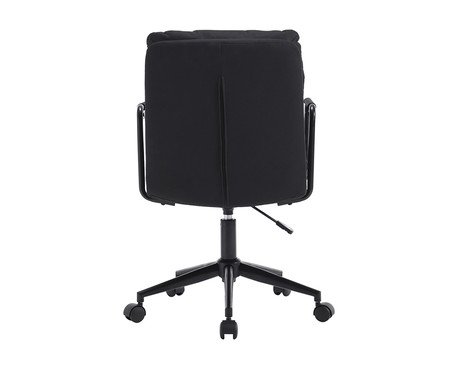 Cadeira Office Arizona Aveludado Preto | Westwing
