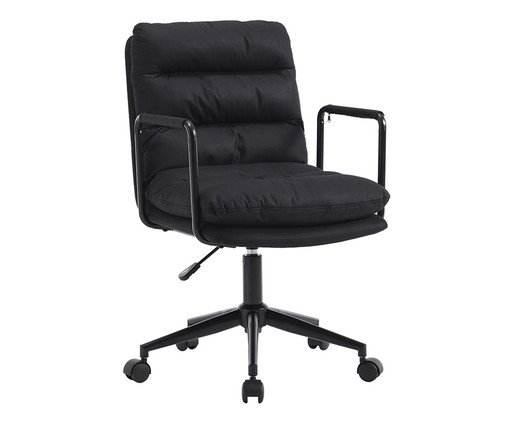Cadeira Office Arizona Aveludado Preto, black | WestwingNow