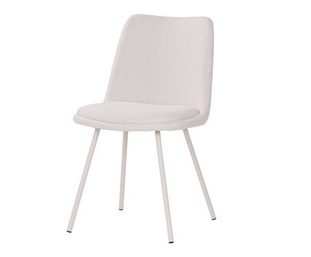 Cadeira Selene Tecido Off White Base Areia | Westwing