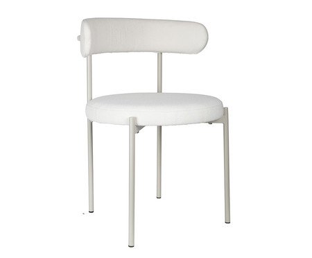 Cadeira Serena Boucle Off White Base Areia | Westwing
