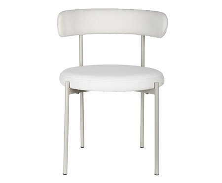Cadeira Serena Boucle Off White Base Areia | Westwing