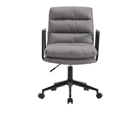 Cadeira Office Arizona Aveludado Cinza | Westwing