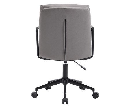 Cadeira Office Arizona Aveludado Cinza | Westwing