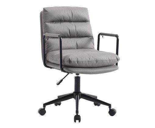 Cadeira Office Arizona Aveludado Cinza, grey | WestwingNow