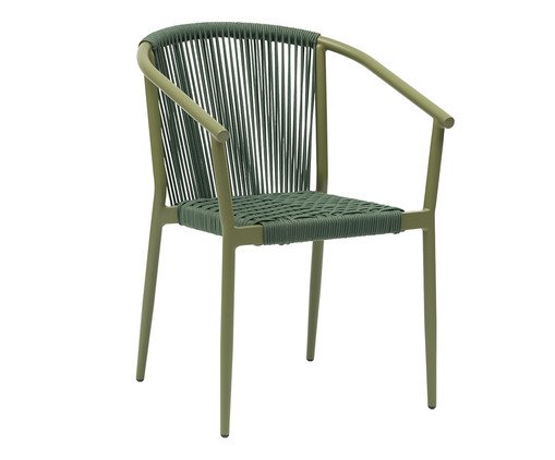 Cadeira Oliveta Corda Verde Esmeralda Base Verde, green | WestwingNow