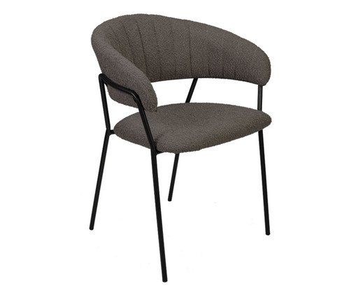 Cadeira Mara Boucle Cinza Quente, grey | WestwingNow