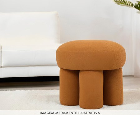 Puff Conexao Boucle Amarelo Ocre | Westwing