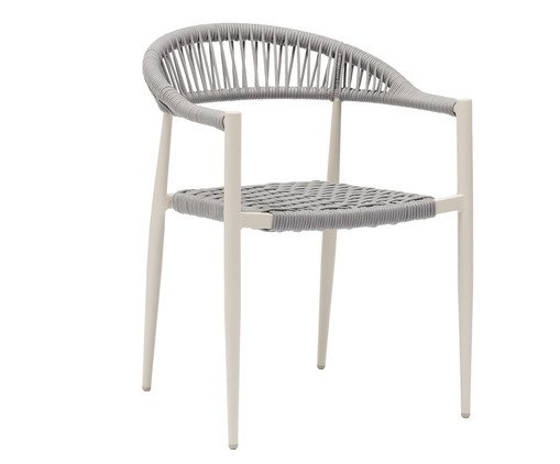 Cadeira Trancoso Corda Cinza Base Areia, grey | WestwingNow