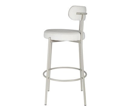 Banqueta Serena Boucle Off White Base Areia | Westwing