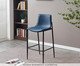Banqueta Eulalia Azul Entardecer Base Grafite, blue | WestwingNow