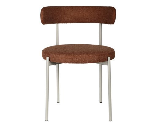 Cadeira Serena Tecido Marrom Castanho Base Areia, brown | WestwingNow