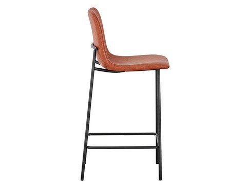 Banqueta Celeste Marrom | Westwing