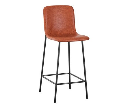 Banqueta Celeste Marrom | Westwing