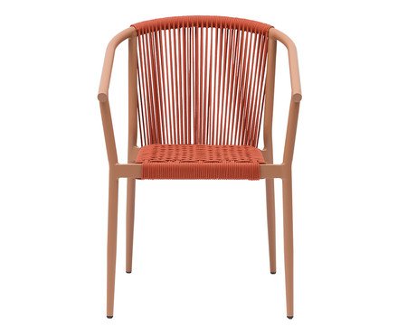 Cadeira Oliveta Corda Terracota Base Castanho Claro | Westwing