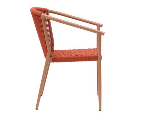 Cadeira Oliveta Corda Terracota Base Castanho Claro | Westwing