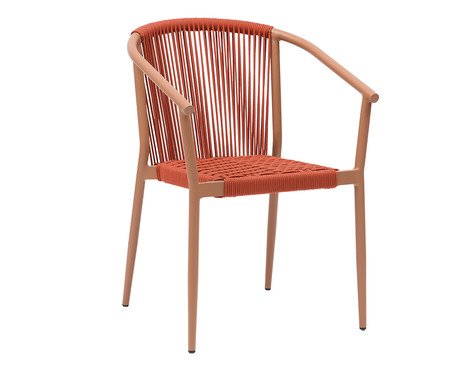Cadeira Oliveta Corda Terracota Base Castanho Claro | Westwing