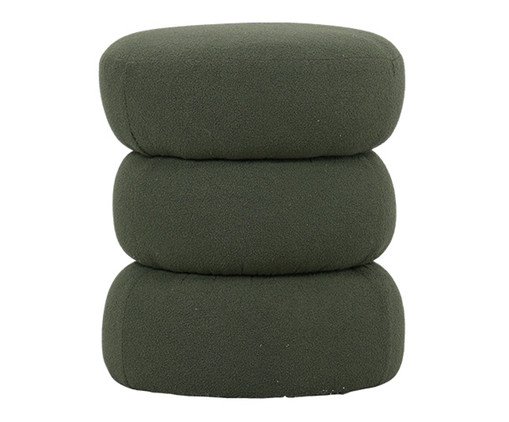 Puff Alma Boucle Verde Stone, green | WestwingNow