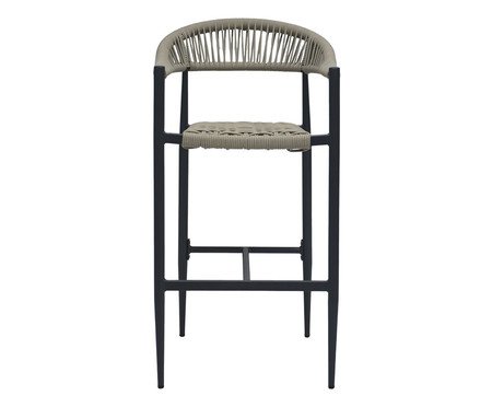 Banqueta Trancoso Corda Fendi Base Grafite | Westwing