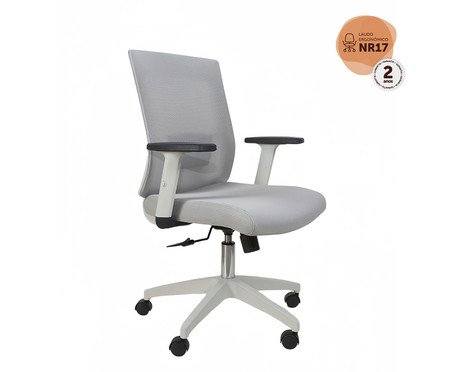 Cadeira Office Dakota Tela Mesh Cinza | Westwing