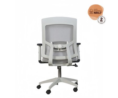Cadeira Office Dakota Tela Mesh Cinza | Westwing