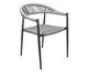 Cadeira Trancoso Corda Cinza Base Grafite, grey | WestwingNow