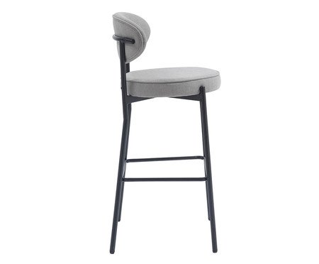 Banqueta Eva Tecido Cinza | Westwing
