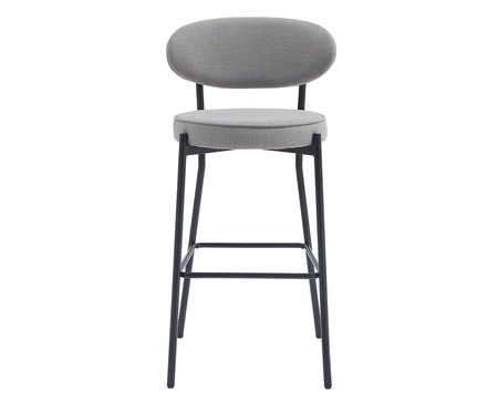 Banqueta Eva Tecido Cinza | Westwing