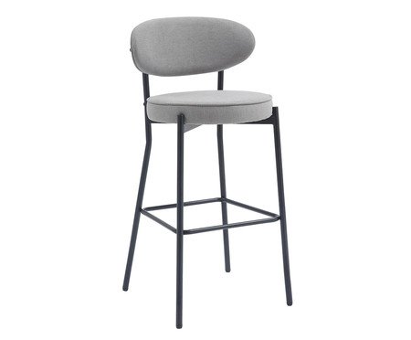 Banqueta Eva Tecido Cinza | Westwing