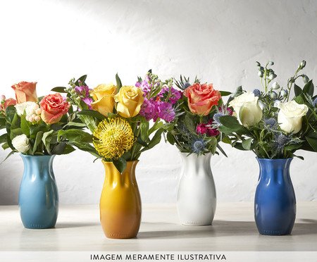 Vaso Flower Azul Caribe - 16cm | Westwing