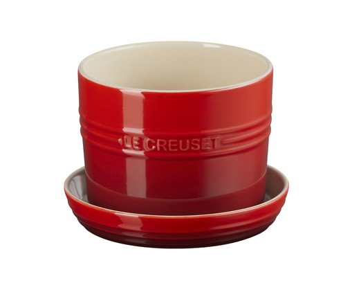 Vaso para Ervas com Bandeja Vermelho - 14cm, Vermelho | WestwingNow