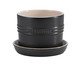 Vaso para Ervas com Bandeja Matte Black - 14cm, Preto | WestwingNow