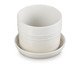 Vaso para Ervas com Bandeja Meringue - 14cm, Branco | WestwingNow