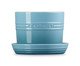 Vaso para Ervas com Bandeja Azul Caribe - 14cm, Azul | WestwingNow
