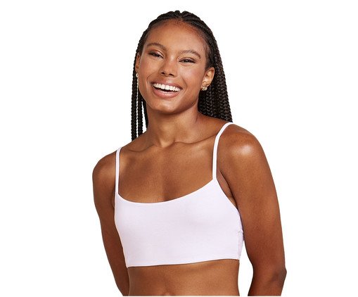 Sutiã Top em Algodão Florescer Branco, Branco | WestwingNow