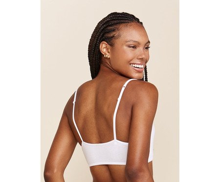 Sutiã Top em Algodão Florescer Branco | Westwing