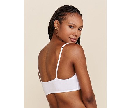 Sutiã Top em Algodão Florescer Branco | Westwing