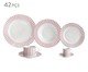 Aparelho de Jantar com Borda Dourada Charming Rosa, Rosa | WestwingNow