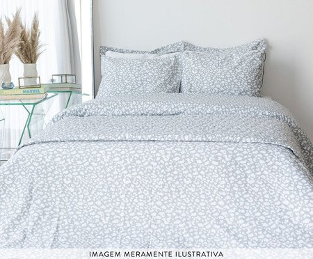 Capa Duvet Tous Les Jours Estampado Onça Cinza | Westwing