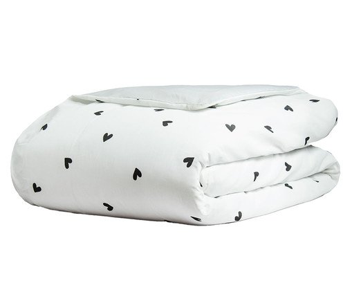 Capa para Duvet Essencialle Corações P&B, multicolor | WestwingNow