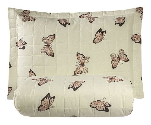 Cobre-leito Essencialle Borboletas Branco 140 Fios, multicolor | WestwingNow