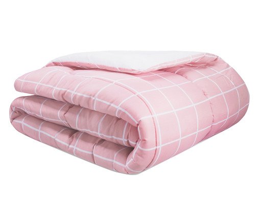 Capa Duvet Essencialle Grid Rosa 150 Fios, multicolor | WestwingNow