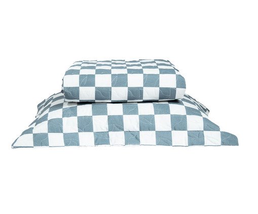 Jogo de Cobre-leito Misto Classic Xadrez Old School Azul, multicolor | WestwingNow