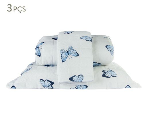 Jogo de Cobre-leito Misto Essencialle Borboletas Azuis, multicolor | WestwingNow