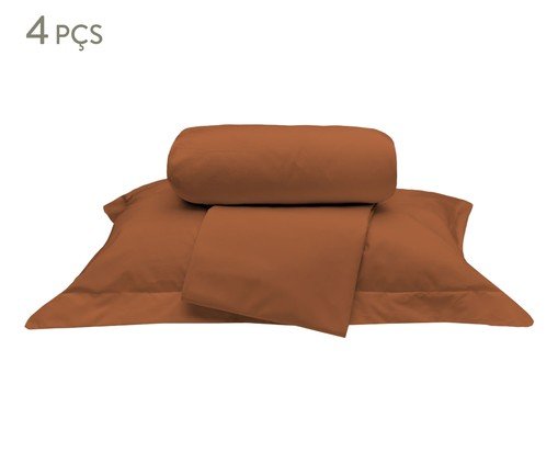 Jogo de Lençol Clássico Tous Les Jours Terracota 200 Fios, multicolor | WestwingNow