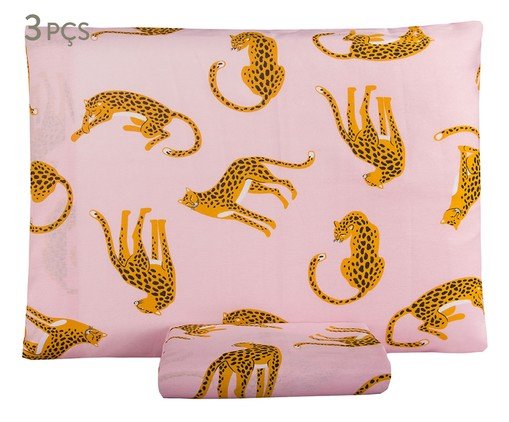 Jogo de Lençol Essencialle Borogodó Animal Print 140 Fios, multicolor | WestwingNow