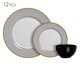 Jogo de Jantar Ritz Preto Absoluto, Branco | WestwingNow