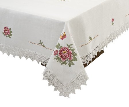 Toalha de Mesa com Renda Guipir Branca | Westwing