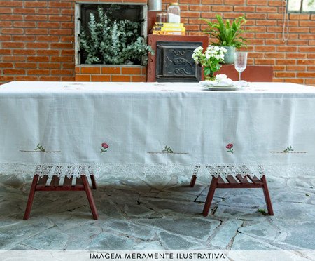 Toalha de Mesa com Renda Guipir Branca | Westwing