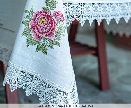 Toalha de Mesa com Renda Guipir Branca | Westwing